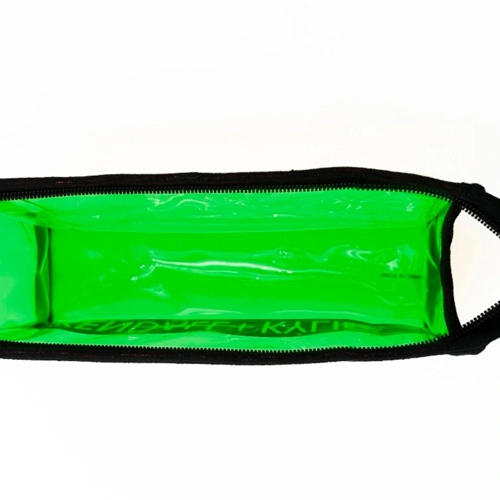 Kendall + Kylie Green Transparent Pouch. NWOT.